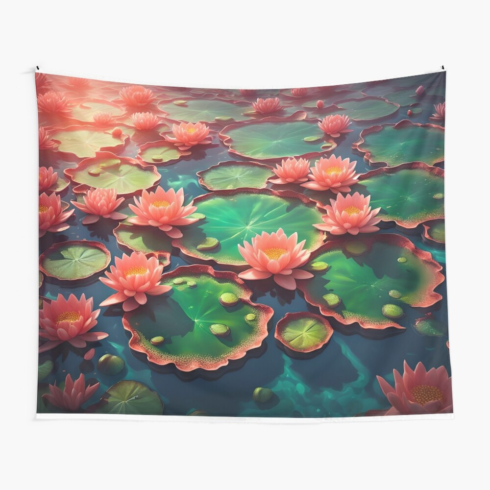 Lily Lotus Lake Tapestry